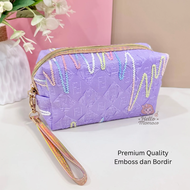 FUJI Pouch Makeup Tas Kosmetik Travel Premium Serbaguna Aesthetic Korea Style Pensil Case Pastel