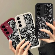 Black Lace Pattern Casing For OnePlus 15 13 13T Nord CE 5 5G Cellphone Case Silicone Creative Trendy