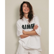 New in pack Oversized T-shirt With Screen Printed Brand AIMER Women Model Logo