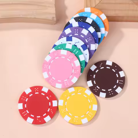 10Pcs/set 11.5g ABS Plastic Poker Chips Casino Texas Hold'em Poker Metal Coin Chips Poker Game Chip 