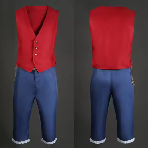 Anime Monkey D Luffy Cosplay Costume Uniform Strawhat Man Halloween Carnival Cosplay Monkey D Luffy