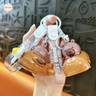 AHOUR Capybara Car Pendant, Cute UV Electroplating Capybara Doll Fighter Keychain, Fashions Rotating