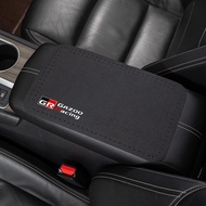 Leather Car Central Armrest Mat Console Arm Rest Seat Mat Interior For Toyota GR Sport GR GAZOO RACI