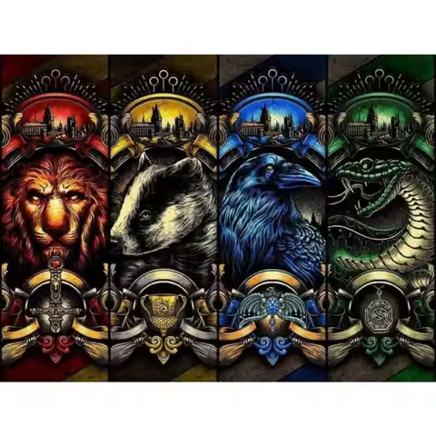 1PCS Academy Of Magic Diamond Painting Kit Colored Animal Diamond Handmade DlY Mosaic Home Decoratio