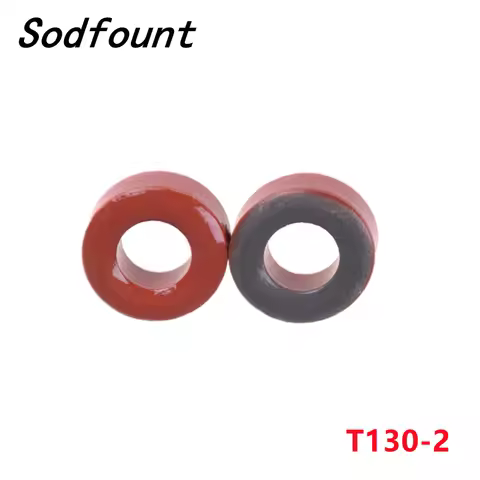 1-10pcs Iron powder micro metals T130-2 11nH/N2 10uo RF Dust Ferrite Toroid Core Coating Red TOROID 