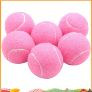 6Pcs Pack Pink Tennis Balls Wear-Resistant Elastic Training Balls 66mm Ladies Beginners Practice Ten