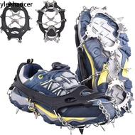 YLEEHAUCER Ice Shoes Spike, Non-slip 8/10 Teeth Ice Grippers,  Lightweight Ice Snow Shoes Spikes for