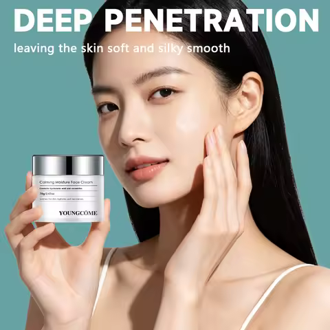 Calming Moisture Face Cream - Instantly Soothes Sensitive Skin, Hydrating with Hyaluronic Acid & Cer