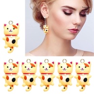 【CH*】 10Pcs Sweet Jewelry Pendant Decorative Resin Cat Crafting Set for Home Studios