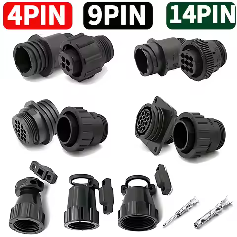 4P/9P/14P Circular Connector Kit, AMP TE Type 182919-1 206153-1, SMT Equipment & Car Sensor Plug Soc