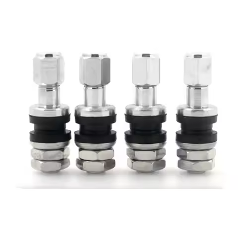 4pc Universal Bolt in Tire tyre Valve Stems Chrome Metal High Pressure Flush clamp in 45/90 DEGREE A