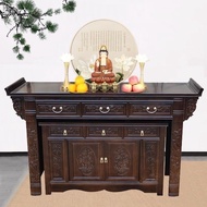 HY/💯Solid Wood Altar Sets of Cabinets Table Set Altar Household Buddha Shrine Buddha Cabinet Buddha Table Buddha Hall Ta