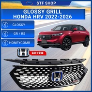 Honda HRV HR-V Vezel Pre-Facelift 2022-2024 RS e:HEV Front Grill Diamond Top Glossy Grill Logo Emble