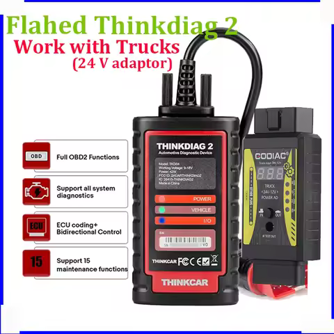 In Stock ! THINKCAR Thinkdiag 2 Flashed With 1 Year Online For Diagzone ECU Coding OBD2 Scanner Car 