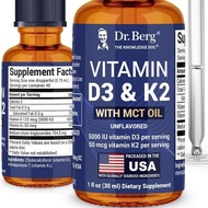 Exp:05/28 *Dr. Berg Maximum Strength Vitamin D3 K2 Liquid Drops with MCT Oil – 5,000 IU Liquid Vitam