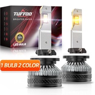 TUFFOO 1Pair 2 Color 881/880/H27 Car LED Fog light Bulb 100W 20000LM - 6000K White / 3000K Golden Ye