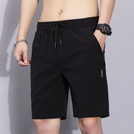 2023 solid color shorts men's five-quarter pants thin casual2023纯色短裤男五分裤薄款休闲运动宽松沙滩裤男士七分裤子男7.16