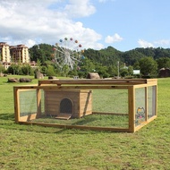 Outdoor wood rabbit house rabbit cage rabbit villa chicken cage chicken coop waterproof breeding mes