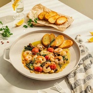 30cm 陶瓷陶層煎盤 - 椰子白