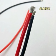 สายไฟดำแดง-แดงดำ 6AWG-10AWG สายไฟซิลิโคน ทนต่อความร้อนได้สูง ขายเป็นเมตร