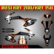 ✍ ⊙ Rusi KRY 200, Rusi KRY 150 decals sticker, Laminated