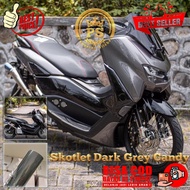 stiker skotlet dark grey candy metalik abu abu metalic mengkilat super glossy