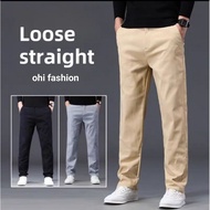 MEN'S SLACK STRAIGHT CUT SELUAR SLACK LELAKI KAIN COTTON BERGETAH BERKUALITY