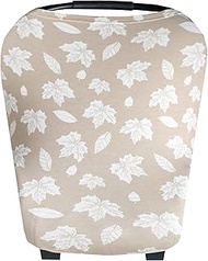 Baby Car Seat Cover Canopy and Nursing Cover Multi-Use Stretchy 5 in 1 Gift"Oak" by Copper Pearl