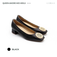 LA BELLA รุ่น LB AMORE QUEEN MID HEELS - BLACK