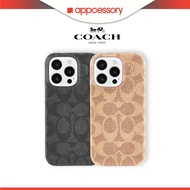 Coach Slim Wrap Signature Canvas Charcoal/Tan for iPhone 16 Pro/16 Pro Max
