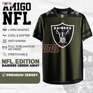NFL Sublimation Microfiber Jersey tshirt Design OLIVE RAIDERS baju jersi baju jersey Malaysia viral 