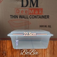 PROMO / TERMURAH thinwall DM 3600 ml SQ kotak kue lapis kotak plastik