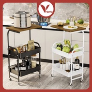 Vhome Multipurpose Wheeled Trolley Rack pilihan 2/s 3/s 4 Tiers Kitchen Storage Rack Baby Supplies 3