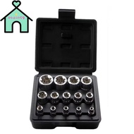 OTUINSG 14PCS/Set Wrench Head Star Socket Set, With Storage Box E4-E24 Hexagon Socket Nut Socket, Ve
