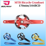 Bolany Mountain Bike Crank Sprockets 170mm Square Hole Crank 104BCD MTB Bicycle Parts