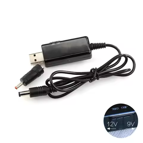 DC Converter 12V Boost USB Boost Converter DC 5V to 9V 12V USB Step-up Converter Cable + 3.5x1.35mm 