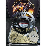 MSX 125 chain sprocket, 9mm GOLD SPRAY Brand SAP - NSD, genuine Thai load chain