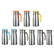 [szluzhen3gv] 1.0L Stainless Steel Vacuum Thermal Coffee Carafe Water Pitcher Leakproof Lid Versatil