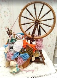 Enesco music box紡織車老鼠 (絕版 )音樂盒