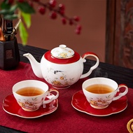 Coffee Cup Saucer Set Light Luxury HighEnd Chinese HighEnd Bone China Afternoon Tea Tea Set Exquisit