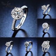 【Spot】COD 46 Designs Cincin silver 925 original Cincin perak Women diamond ring Cincin silver perempuan Adjustable rings JZ004