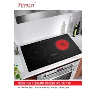 FIRENZZI Touch Control Panel Ceramic + Induction Electric Cooker 2 Burner FRD-2177 XP Electric Hob / Built in Hob