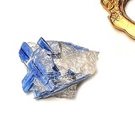 天然原礦藍晶石共生白水晶 辦公室 居家 療癒 擺件 可消磁手鍊