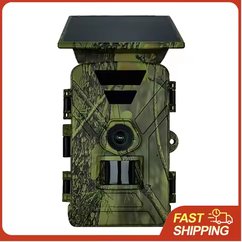 Solar Trail Camera 8K 60MP WiFi Wildlife Hunting Camera IP66 Waterproof Outdoor Night Game Camera