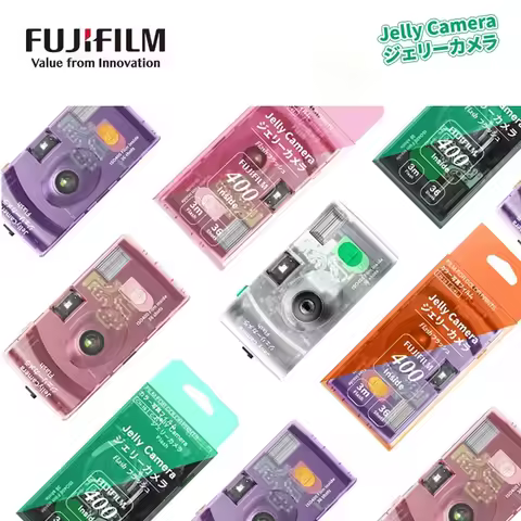 Original Fujifilm Jelly Film Camera C400 135 Film Camera Take 36 Photos Flashing Disposable Camera B