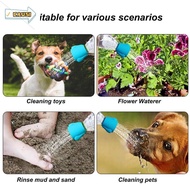 CAUSI Pet Shower Head Spray, Outdoor Silicone Water Bottle Shower Cap, Portable Cleaner Universal Do
