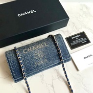 絕版古董包 Chanel牛仔藍WOC 側背包 斜背包 中古包 二手包 長夾