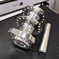 YAMAHA Y15 Y16 ALLOY CUSTOM CNC FRONT & REAR HUB CUSTOM RODA HUB - SILVER (CHROME)