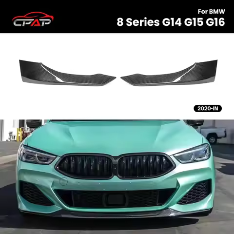 Real Dry Carbon Fiber Front Bumper Splitter Body Kits For BMW For BMW 8 Series G14 G15 G16 2020-IN X
