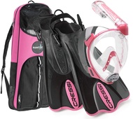 Cressi Italian Design Premium 180° Full Face Snorkel Mask - Panoramic Side Snorkel Set Design - and 